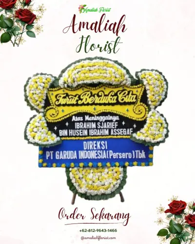 Papan Bunga Duka di Rumah Duka Anugerah Makassar