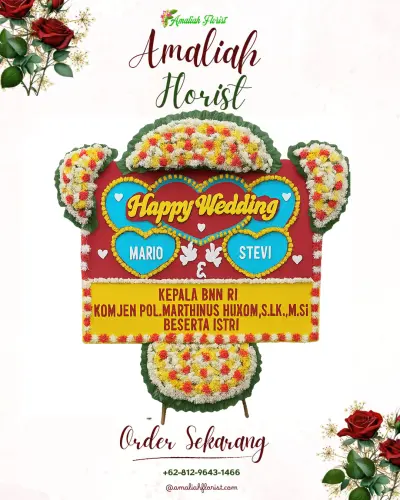 Karangan Papan Bunga Pernikahan di Rumah Duka Anugerah Makassar